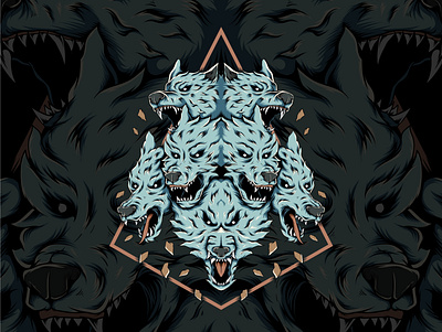 Wolfpack artwork batik vector branding cover art cover design design illustration logo vector vector illustration
