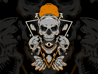 Revenge artwork cover cover art cover design design illustration logo skull vector vector illustration