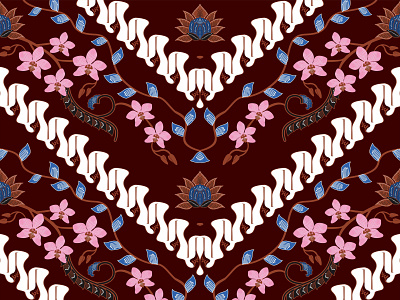 Parang Lerek batik batik indonesia design flat illustration indonesian pattern pattern pattern art vector