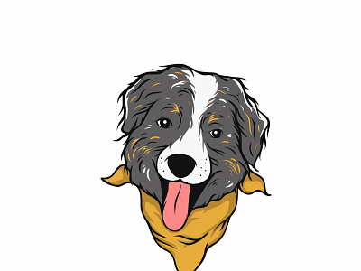 Dog artwork design illustration logo vector