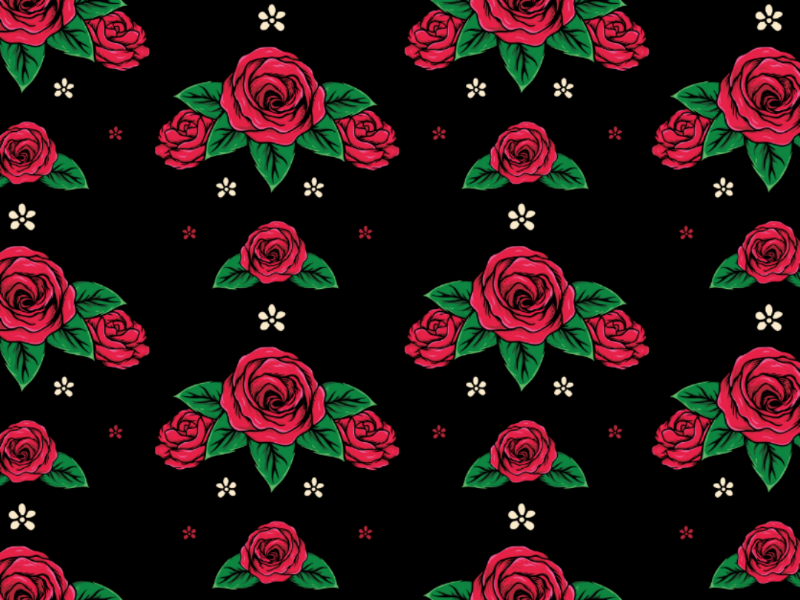 Roses Pattern by Bulukumis on Dribbble
