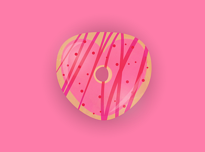 Heart shaped donut artwork creative design graphic design graphicart graphicdesign icon illustration vector vectorart