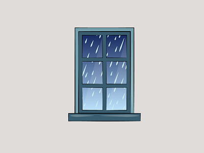 Window view - rain