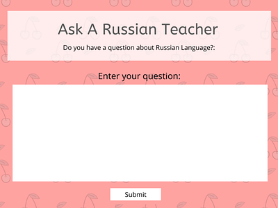 Ask A Russian Teacher canva landing page language learning web website