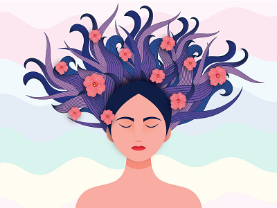 Let her bloom adobe illustrator girl girls illustration illustration