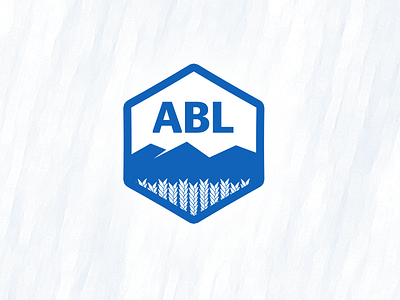 Logo concept for Alberta Business Loans blue flat hexagon logo white