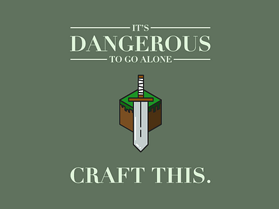 Craft This flat icon illustration link minecraft sword zelda