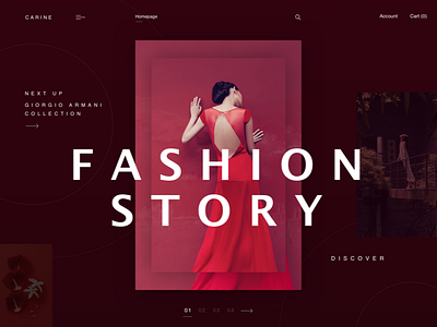 Fashion app ui web