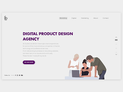 Dusted Landing Page adobe ilustrator branding creative design illustration landing page webdesign