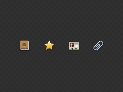 Nav icons (updated star) about extras journal portfolio