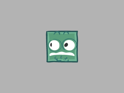 Scaredy block (GIF) animation scared sweat