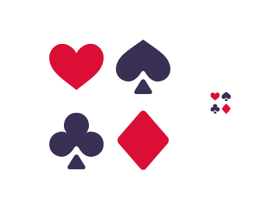 Suits cards club diamond heart spade