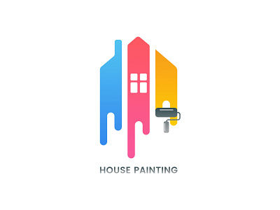 House Painting Logo Design - Colorful Logo