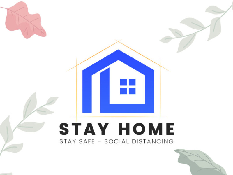 Stay Home Stay Safe Logo Design Logofolio By Arpan Sondagar On Dribbble