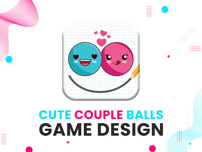 Cute Couple Balls Game Design, Game Ui Design