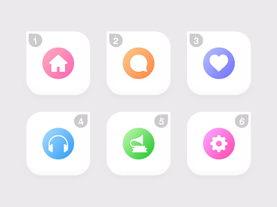Awesome Icons branding bright colours design dribbble grabient icon icons design logo