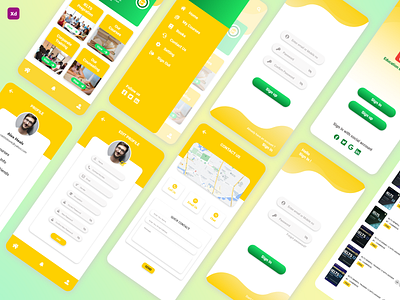 Online training center app ui kit adobe photoshop adobe xd adobexd app app design apps branding design education figma figmadesign graphic design illustration landing page logo ui ux website xd xd ui kit