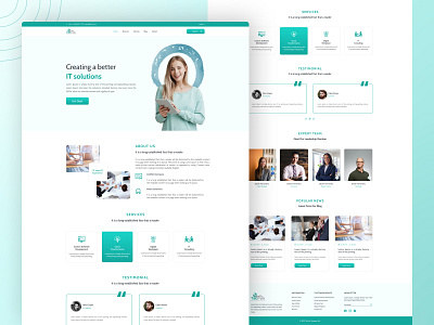 TecFox IT solution Company Website Landing page Ui adobe photoshop adobexd animation app branding design figma graphic design home page illustration landing page logo motion graphics new typography ui ux vector website xd ui kit