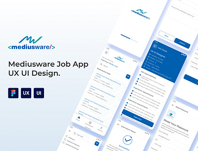 Mediusware Job App UX UI Design adobe photoshop adobexd android animation app app design design figma figma design home page ios landing page mobile ui ux web design xd design xd ui kit