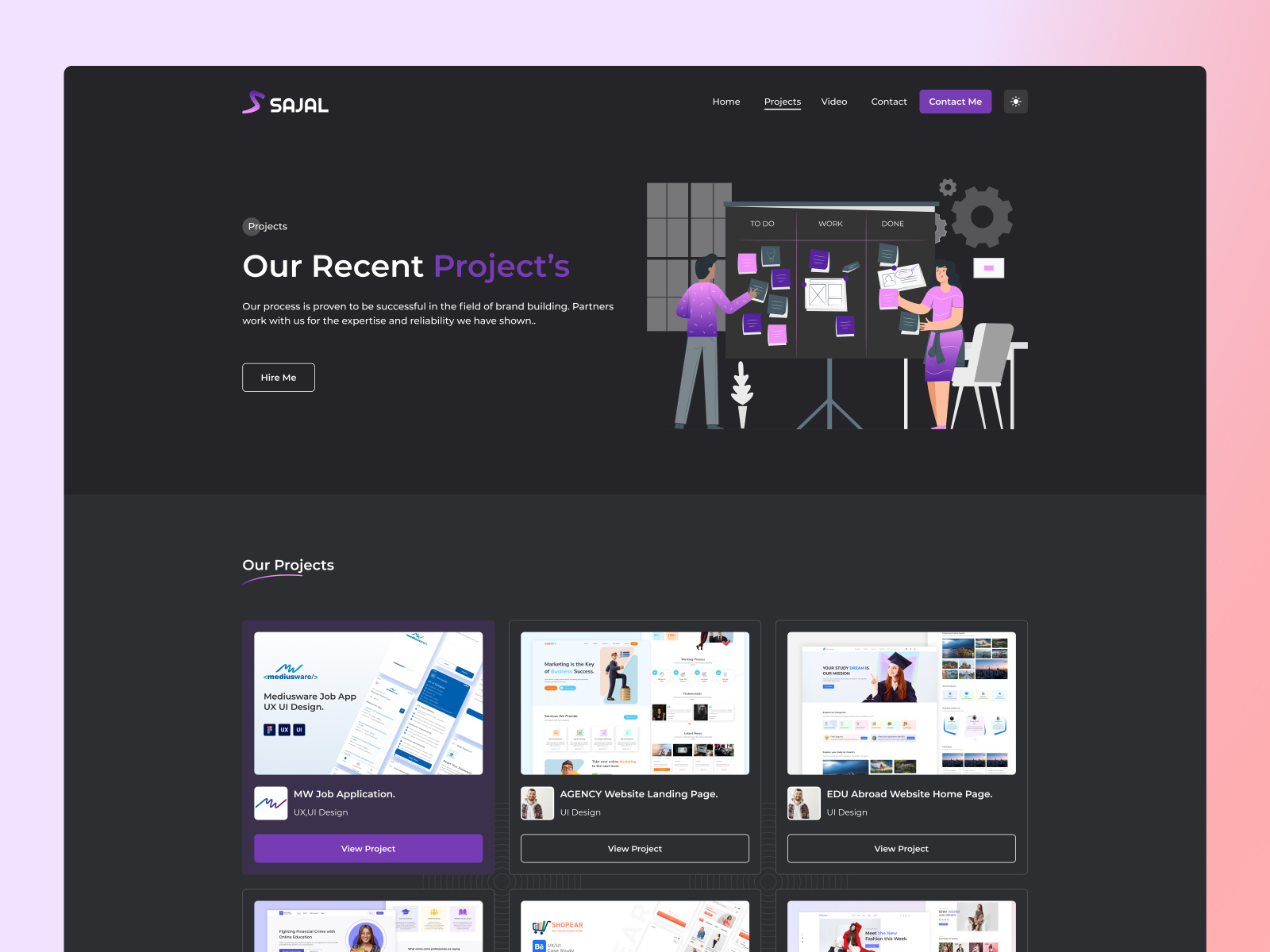 Personal Website Portfolio Projects Page UI Design. by Sajal Mozumder 🏅 ...