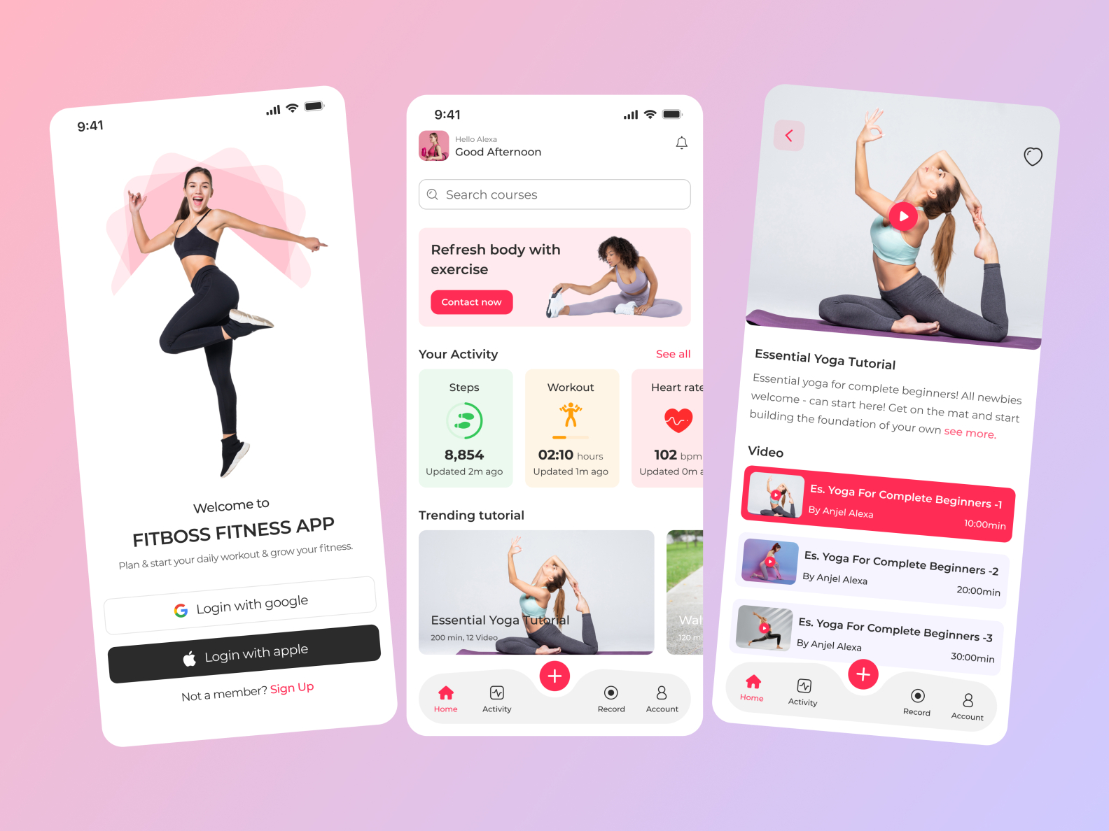 Fitness App UI Kit Design by Sajal Mozumder 🏅 on Dribbble