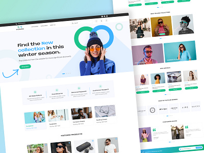 EYEGLASS Website Landing Page UI Design