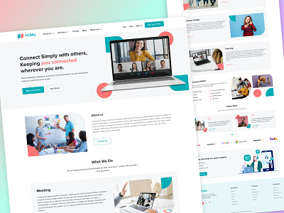 HiMe SAAS Website Landing Page Design