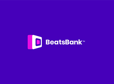 BeatsBank bank beats logo brand mark branding logo design minimalist design minimalist logo music music logo play player simple design