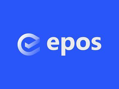 epos bold logo brand identity brand mark branding checkmark ecommerce eshop geometric logo immediately recognizable one color simple logo design subtle tech logo