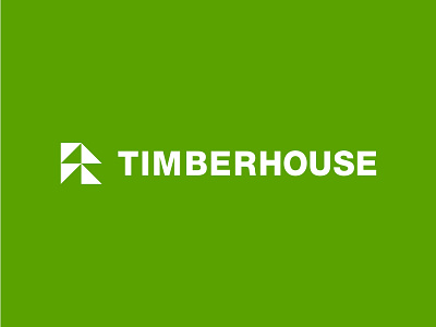 TIMBERHOUSE brand mark branding geometric green hotel house identity logo design minimalist logo motel simple logo design timber tree tree house treehouse woods