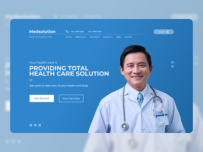 Medsolution concept design figma landing page ui uiux ux web web design website