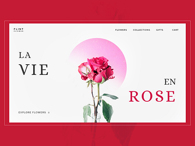 FLINT FLOWER - Minimalistic flowers store Landing page. design e commerce design minimalism minimalist ui uidesing uiinspiration webdesign