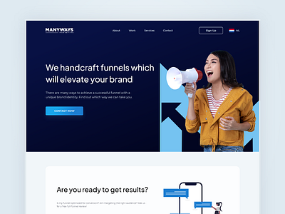 Manyways - Landing page