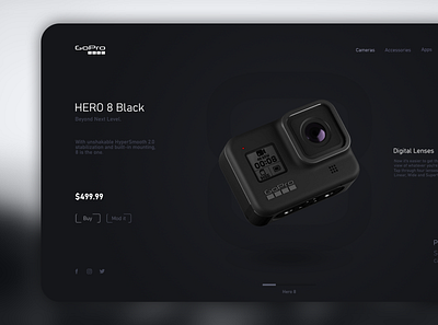 GoPro Hero 8 Black Product Page design gopro graphic graphicdesign web design webdesign