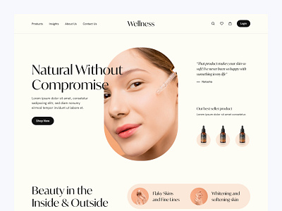 Skincare - Landing Page concept design landingpage mobile app design product skincare ui ui design web design