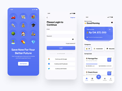 App - Savings Plan app concept design ios mobile app design mobileapp money product productdesign saving savings savingsmoney savingsplan ui ui design ux