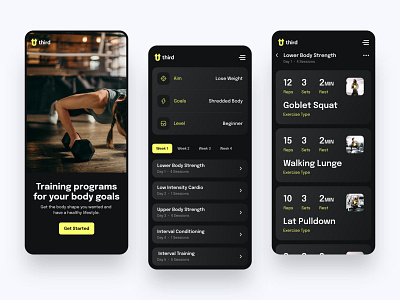 Fitness & Workout Mobile App app fitness gym healthy mobile app design mobileapp product ui workout