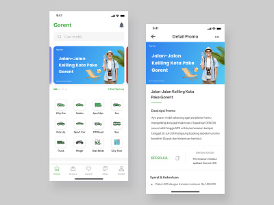 Car Rent indonesia mobile app design service ui