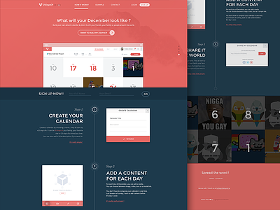 25DaysOf.io | Side Project christmas landing page layout one page simple ui web design