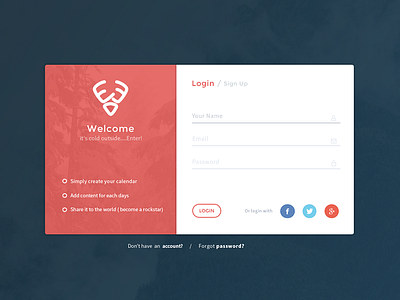 25DaysOf.io | Login login side project sign up ui ux web design