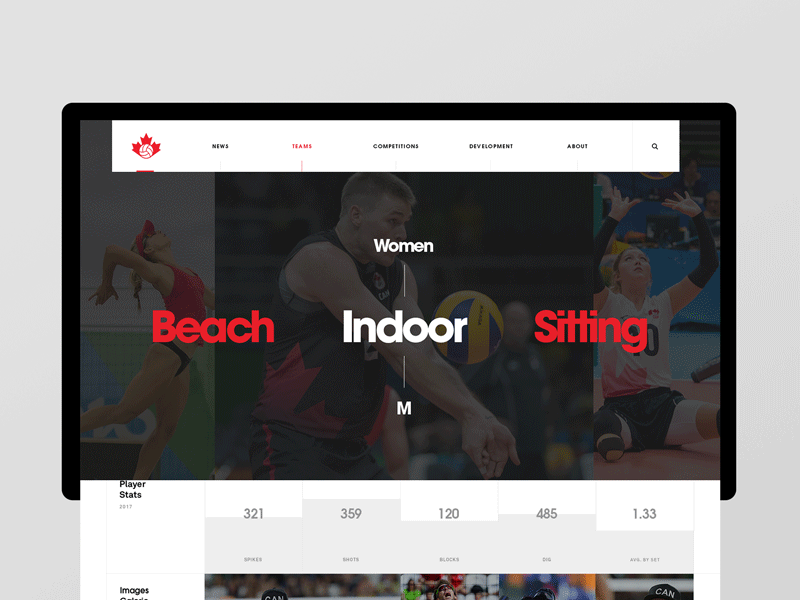 VolleyBall Canada — Internal Pages