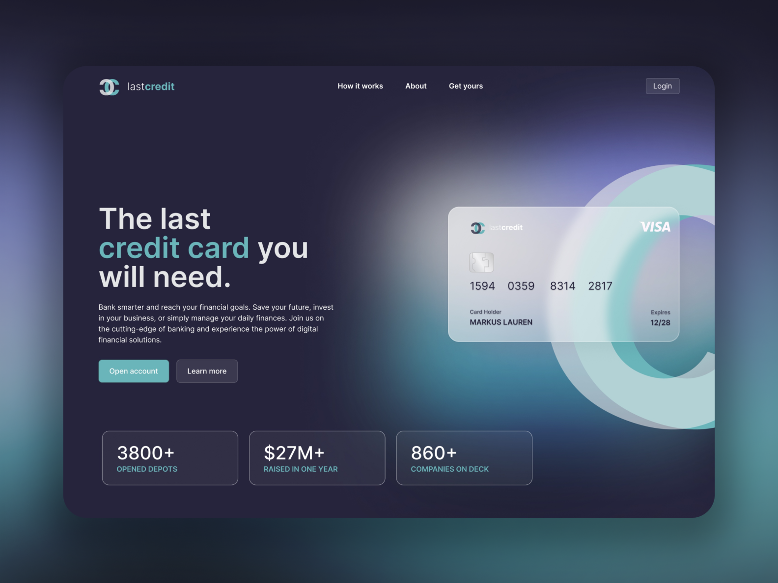 Banking Landingpage | Glassmorphism by Alexander Dünchem on Dribbble