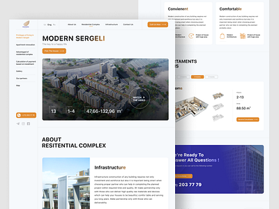 Building construction company landing page design