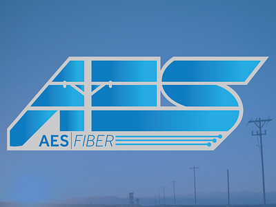 AES Fiber branding design electric fiber icon illustration logo telecom tennessee