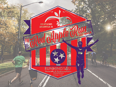 Red Apple Run 2019 5k apparel branding design festival fundraising icon illustration logo marathon race runner running tennessee