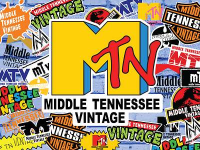 Middle TN Vintage Collage apparel branding design icon illustration logo tennessee