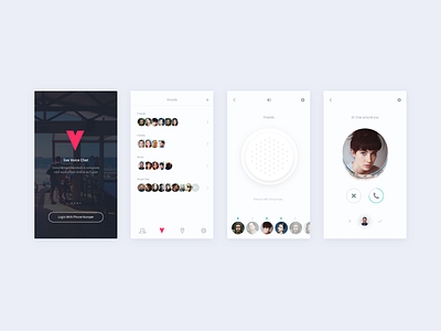 Voicer app app application call group iphone mobile app splash screen ui user experience design user interface design ux voice