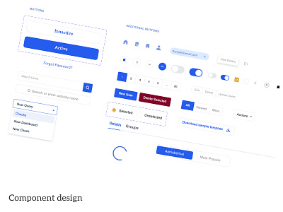 Components & Design elements blue button clean component design elements simple webapp