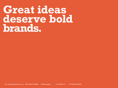 Great ideas deserve bold brands brand identity branding brands design logo typography