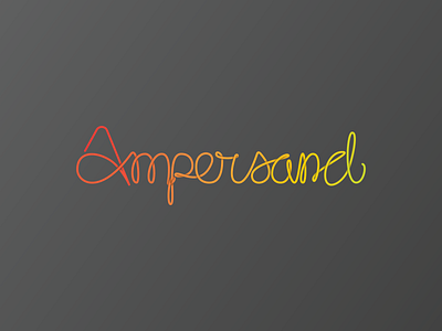 Ampersand Logotype ampersand branding design flow fluid icon logo logo design logotype script script font script lettering typelogo typography vector